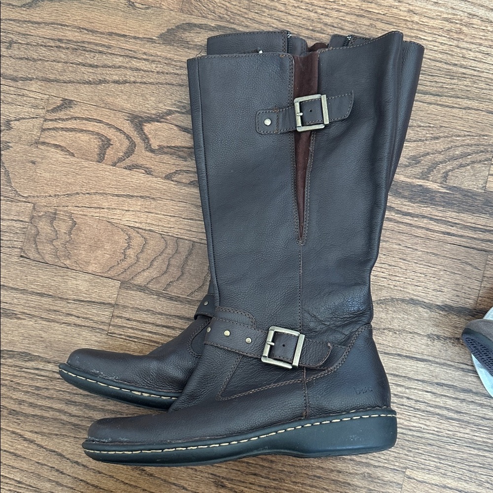 Women’s Dark Brown Leather Buckle Boots b:o:c brand by Born - Picture 2 of 8